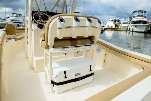 215XSF leaning post from rear showing underside cooler