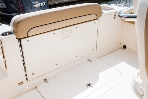 235XSF transom seat folded up