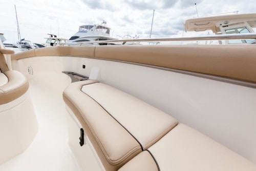 235XSF shot down the bow seating