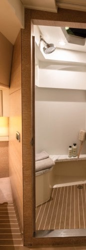 530LXF mirrored door on private shower