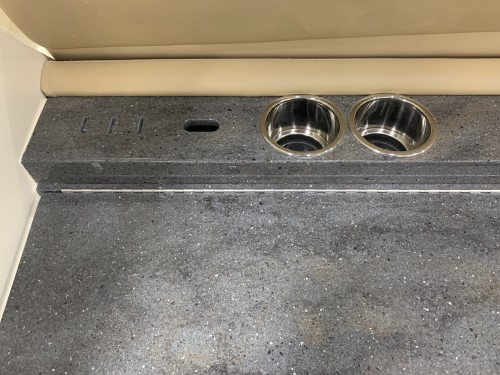 knife and plier holders cut into leaning post