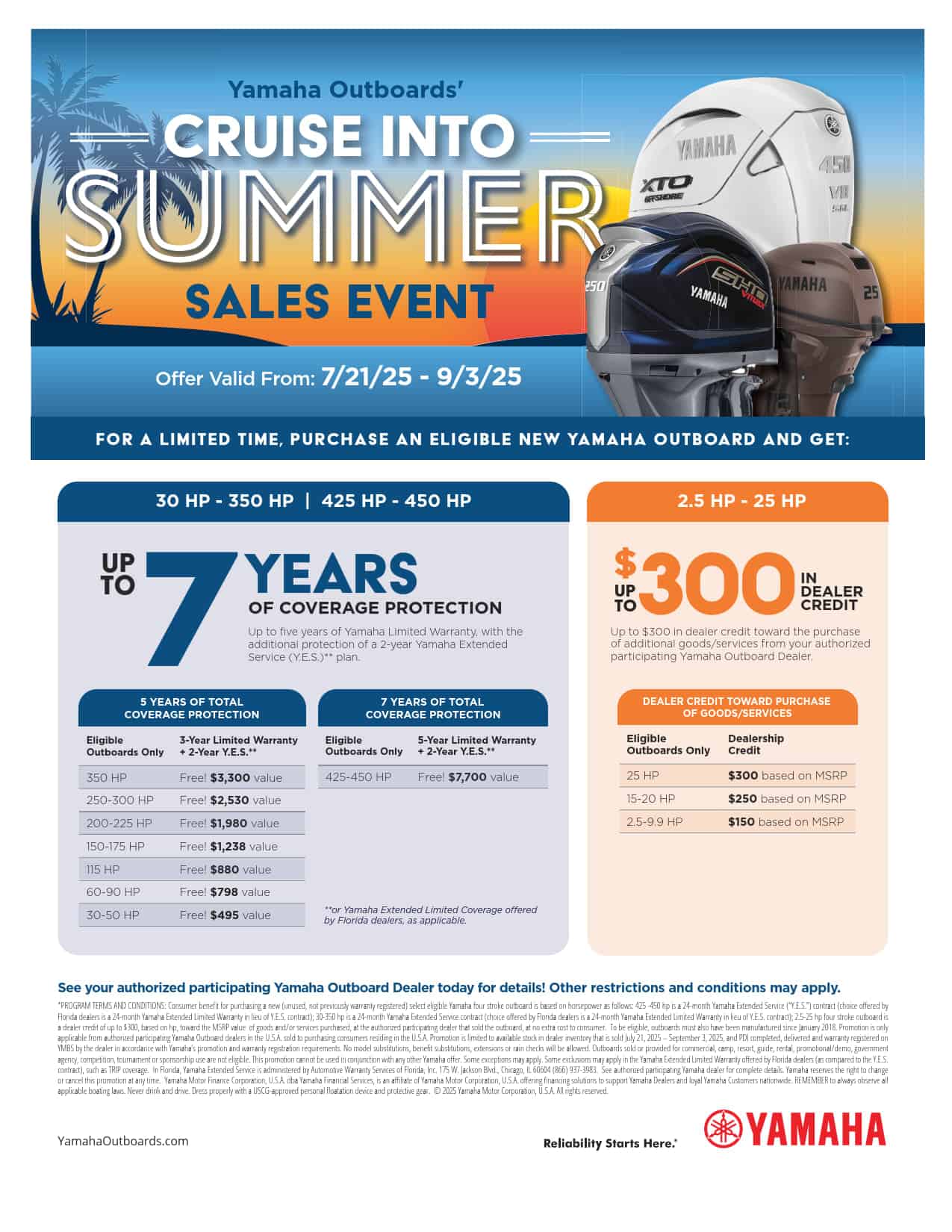 Yamaha Cruise Into Summer Sales Event